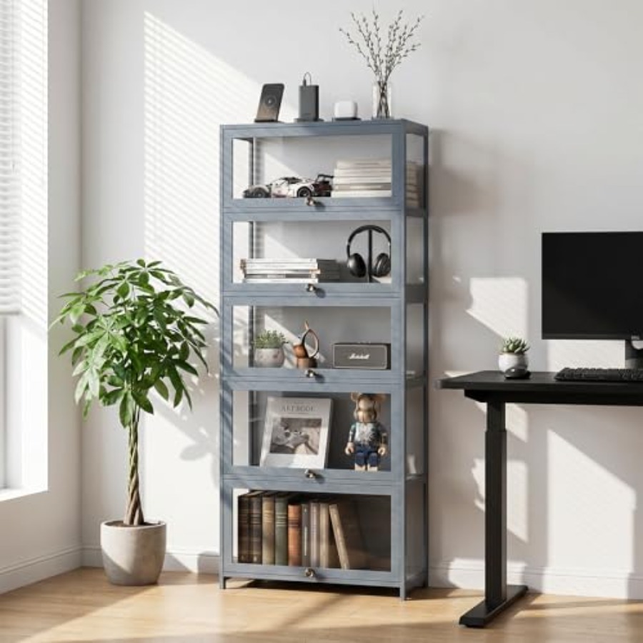 Glass Cabinet Display - 5-laags vitrinekast met acryldeuren, 68 inch
