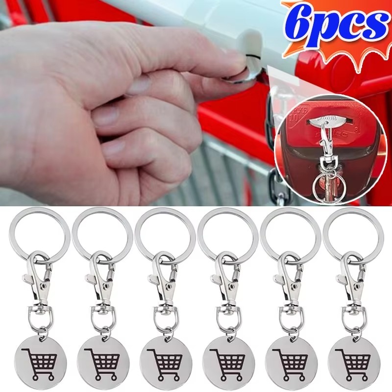 Token Coin Mechanism - Winkelwagentje Tokens Sleutelhanger Mini Metalen Supermarkt